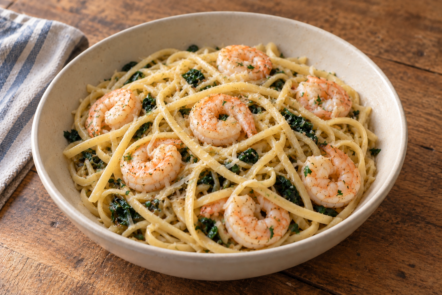 Rogliano’s Zesty Shrimp Pasta